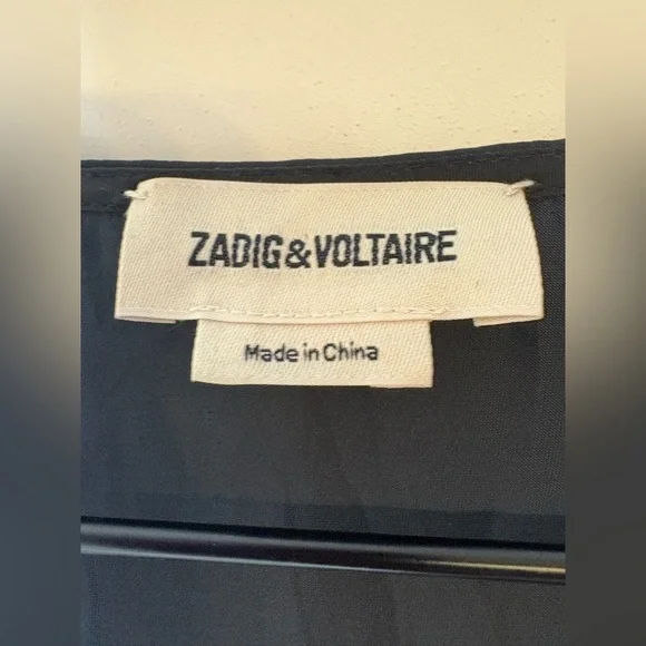 Zadig & Voltaire Black Long Wrap Maxi Evening Long Sleeve Satin Dress Size SM - Picture 9 of 9